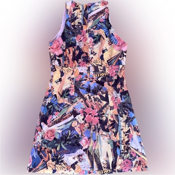 VINTAGE • CÔTE D’AZUR FRENCH VACATION SUBLIMATION PHOTO PRINT MINI DRESS 🏝️🛥️ - Picture 7 of 7
